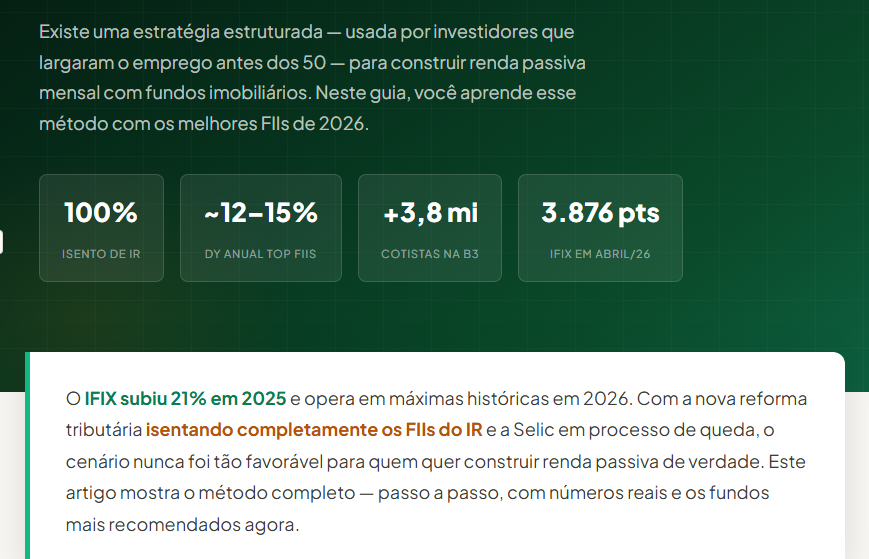 image-6 Esse Método Pode Antecipar Sua Aposentadoria com Fundos Imobiliários em 2026