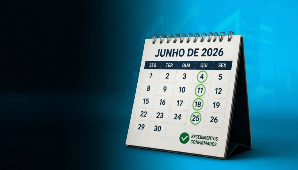 calendario-dividendos-1024x585 Calendário de Dividendos FIIs — Junho de 2026: 172 fundos pagam essa semana, veja quem paga, quanto e quando receber