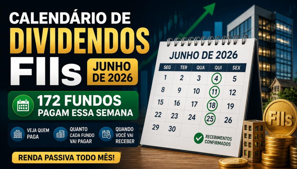 calendario dividendos do mes de junho